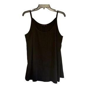 Love & Legend Womens Black Chiffon Tank Top Spaghetti Strap Size 18
